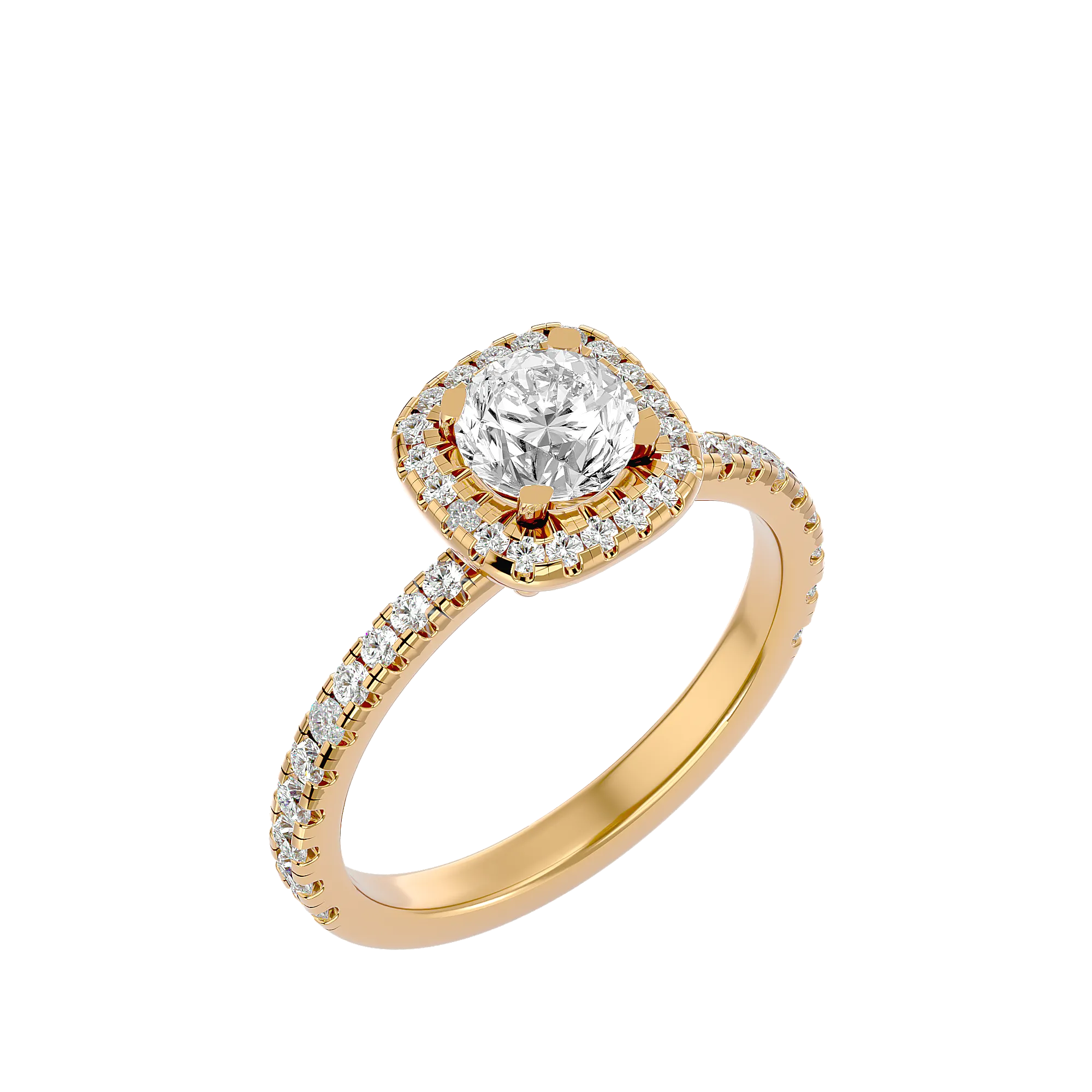 1 7/8 ctw Round Lab Grown Diamond Halo Engagement Ring