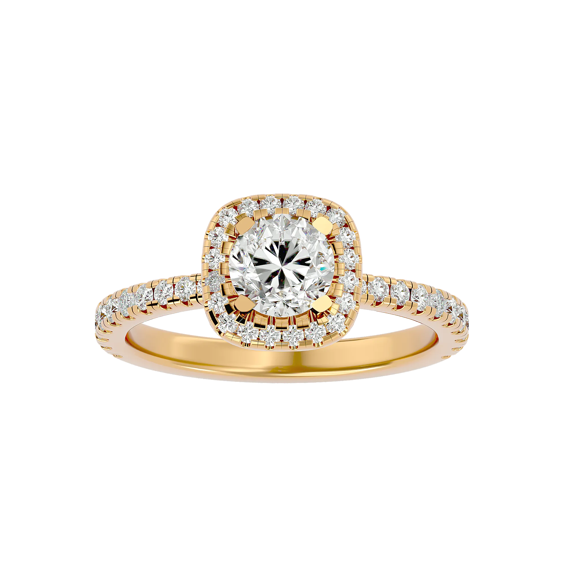 1 7/8 ctw Round Lab Grown Diamond Halo Engagement Ring