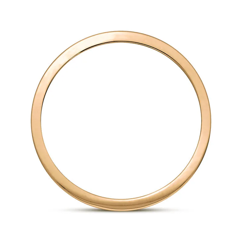 Princess Cut 0.05ct Diamond and Turquoise Ring in 18ct Rose Gold, 3mm - Kings Coronation Hallmark Edition