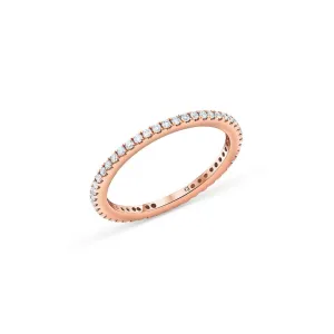 18K Rose Gold 49 Diamonds 0.28ctw Eternity Band