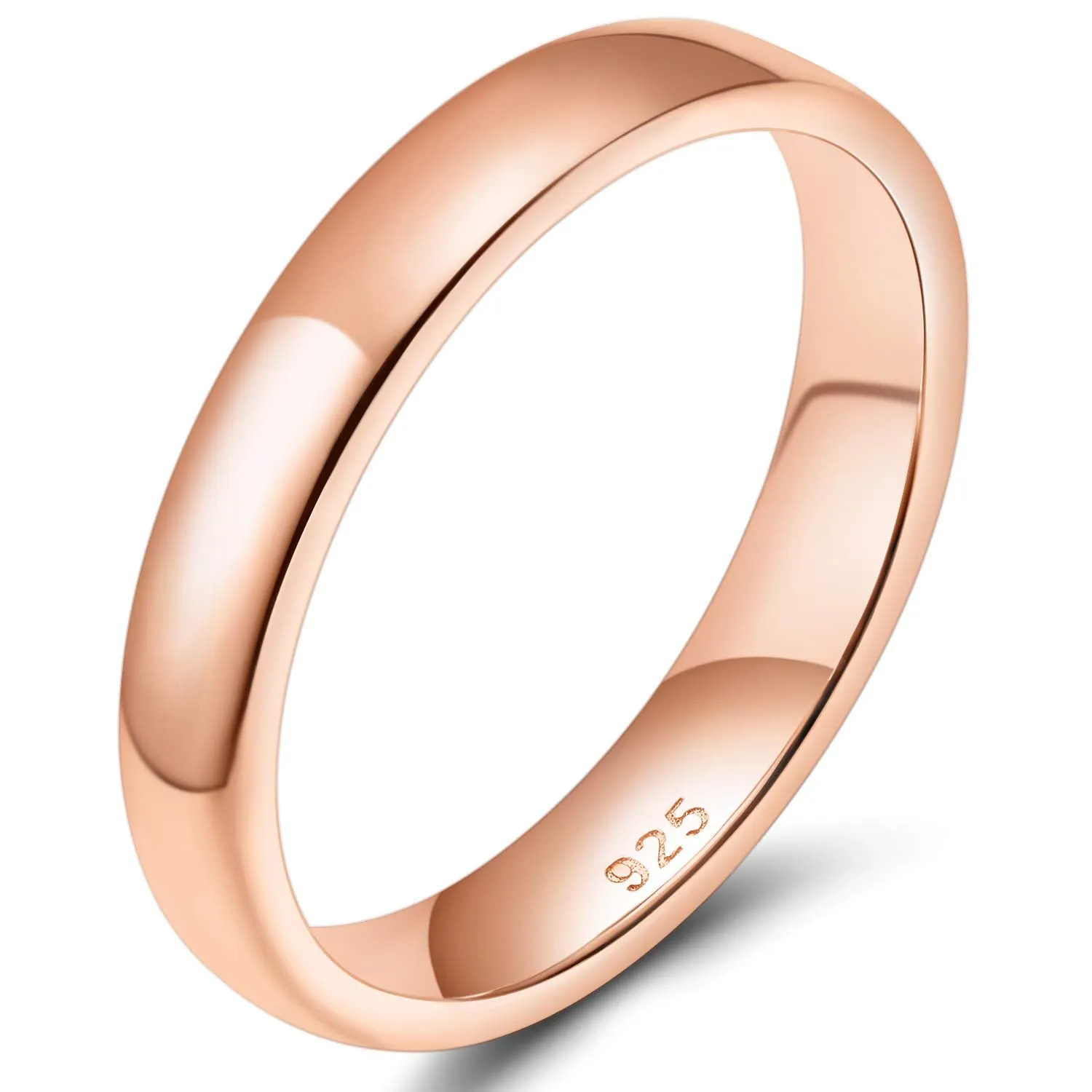 4mm High Polished Men's Pure Dome Wedding Ring