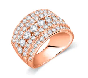 A.JAFFE ART DECO PAVÉ SETTINGS ANNIVERSARY RING
