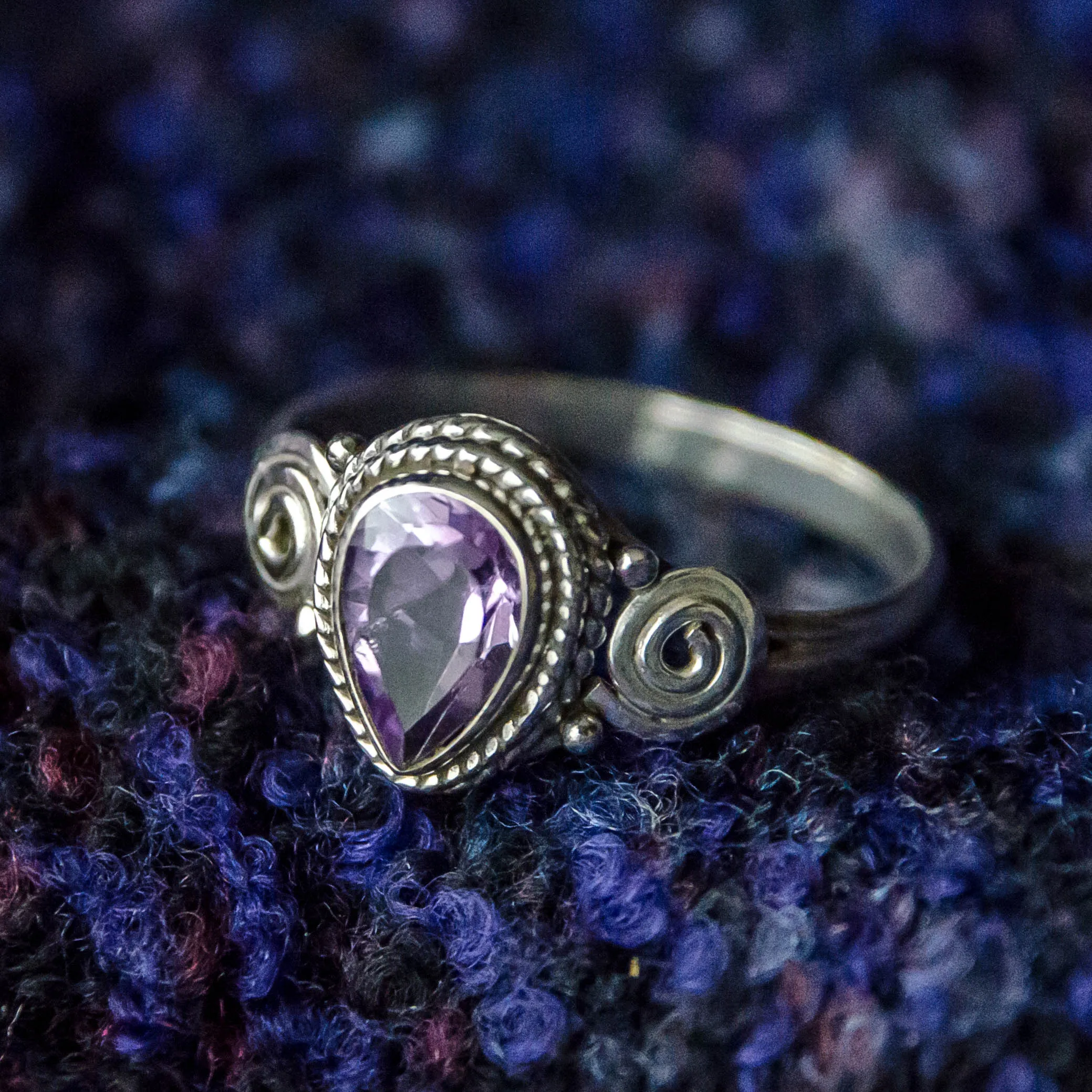 Anand Ring - Silver - Amethyst
