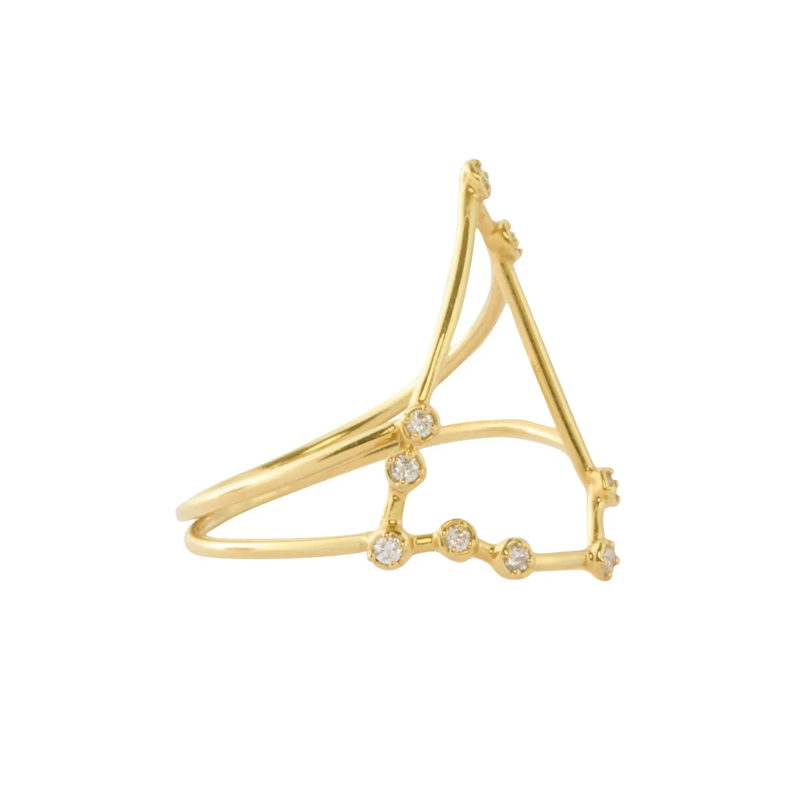 Capricorn Constellation - Yellow Gold