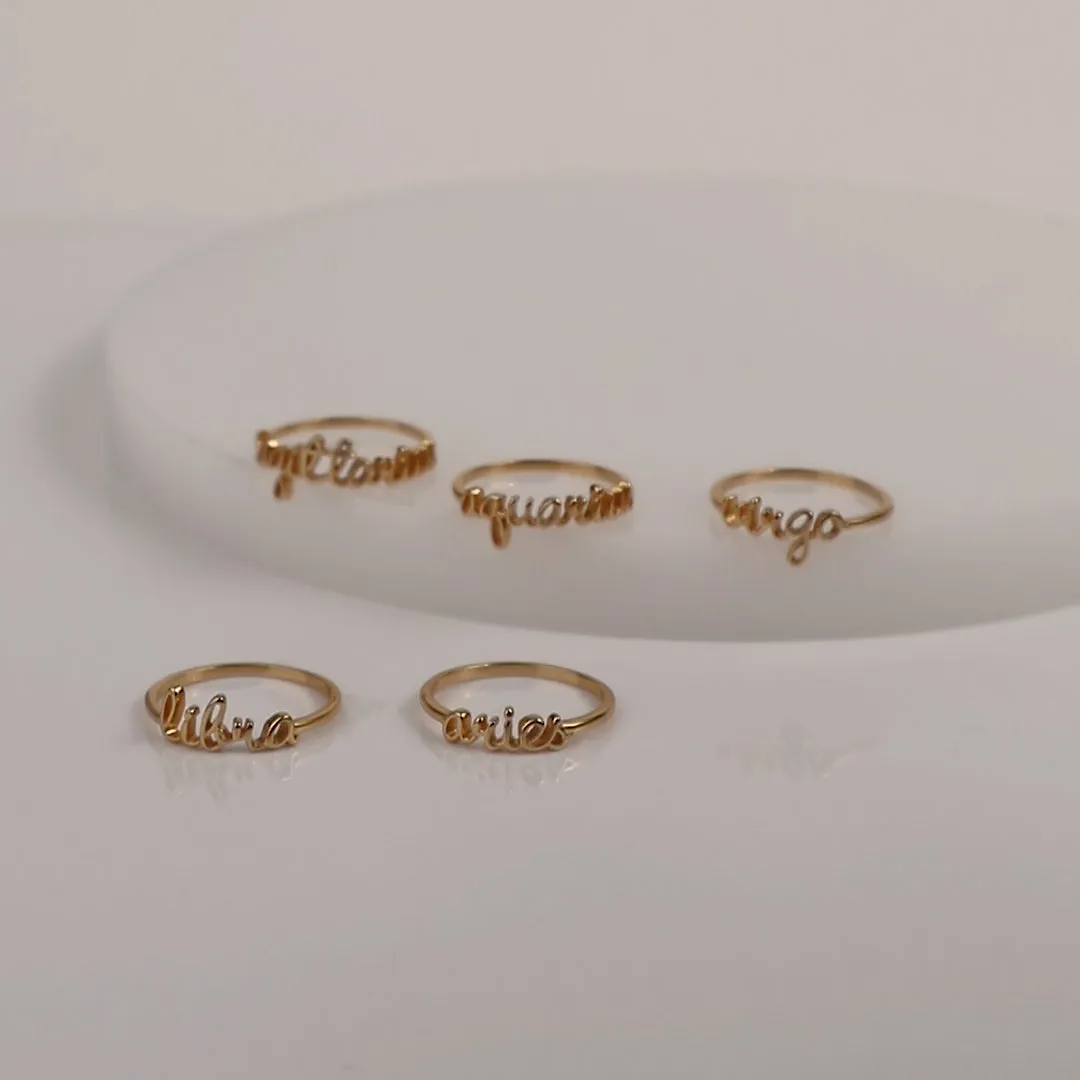 Capricorn Gold Ring