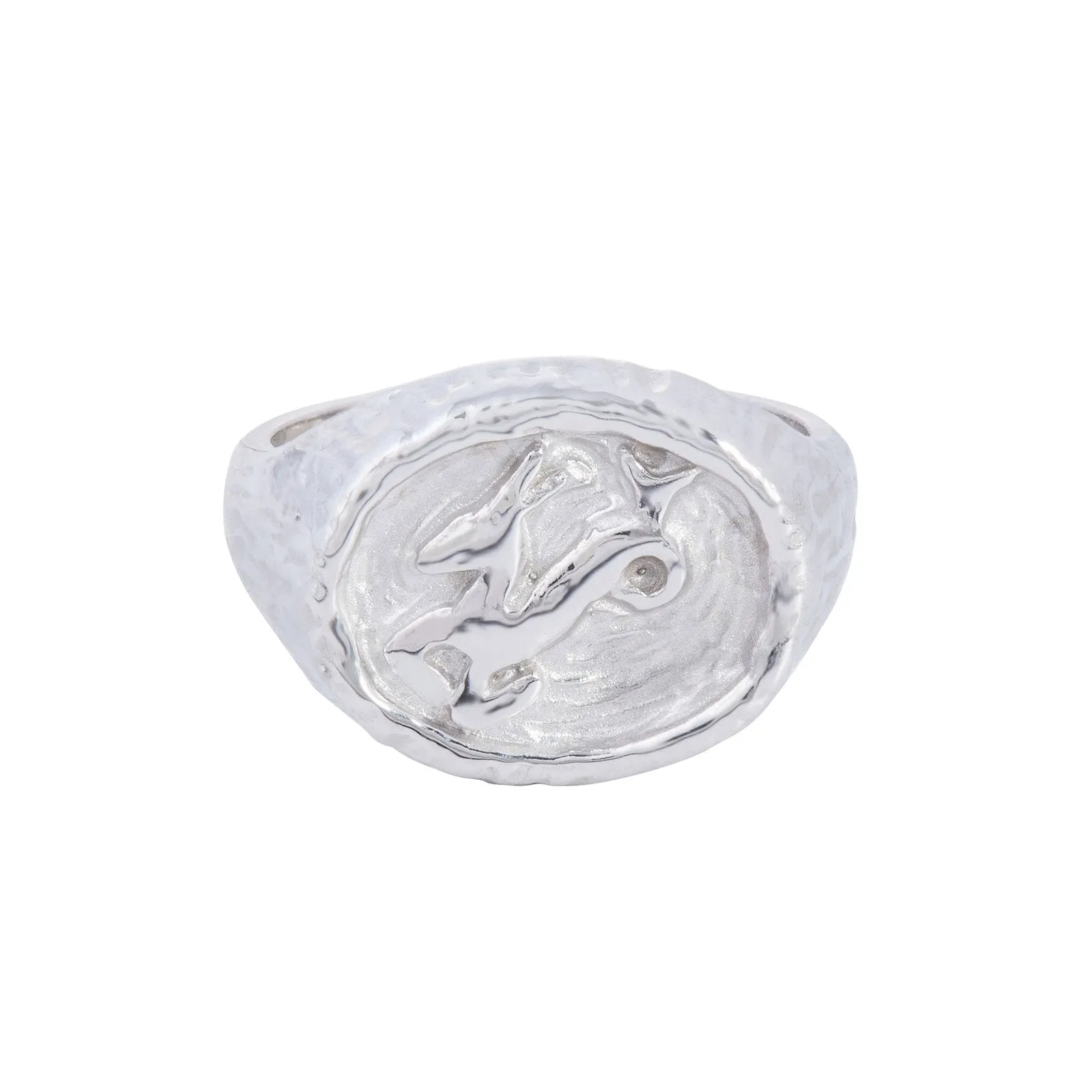 Capricorn Zodiac Ring - White Gold