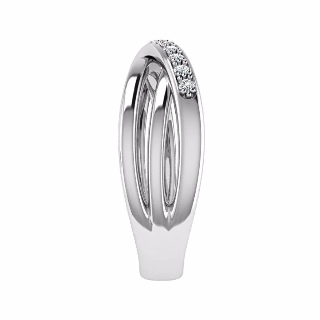 Crossover Diamond Ring 14K Gold