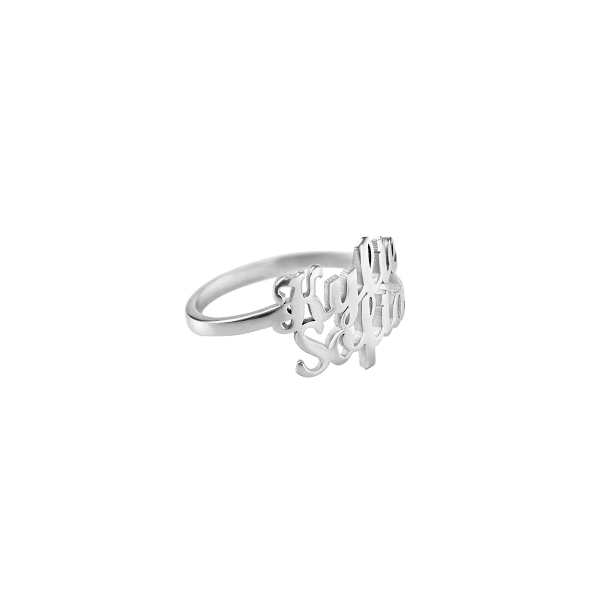 Delicate Script Ring
