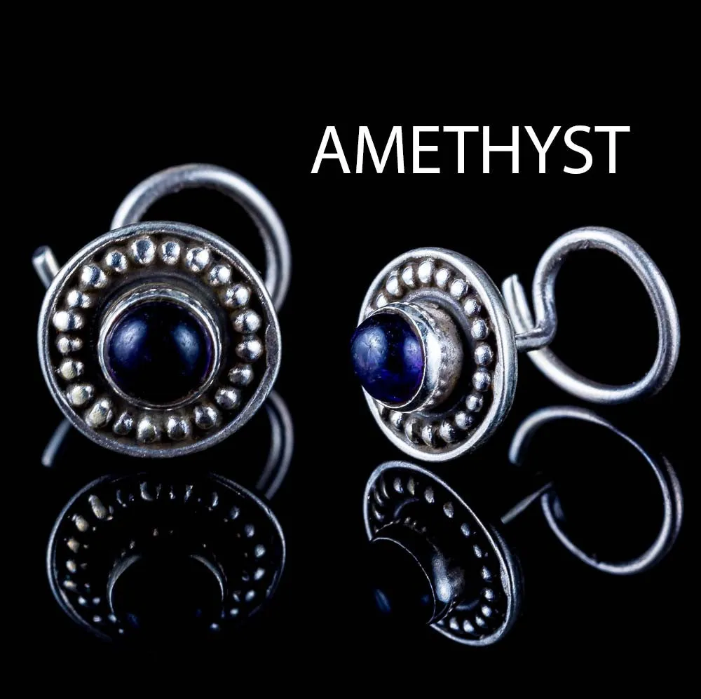 Durga Nose Stud - Amethyst