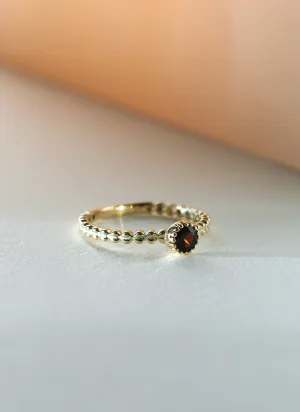 Edie garnet january birthstone ring 14k gold