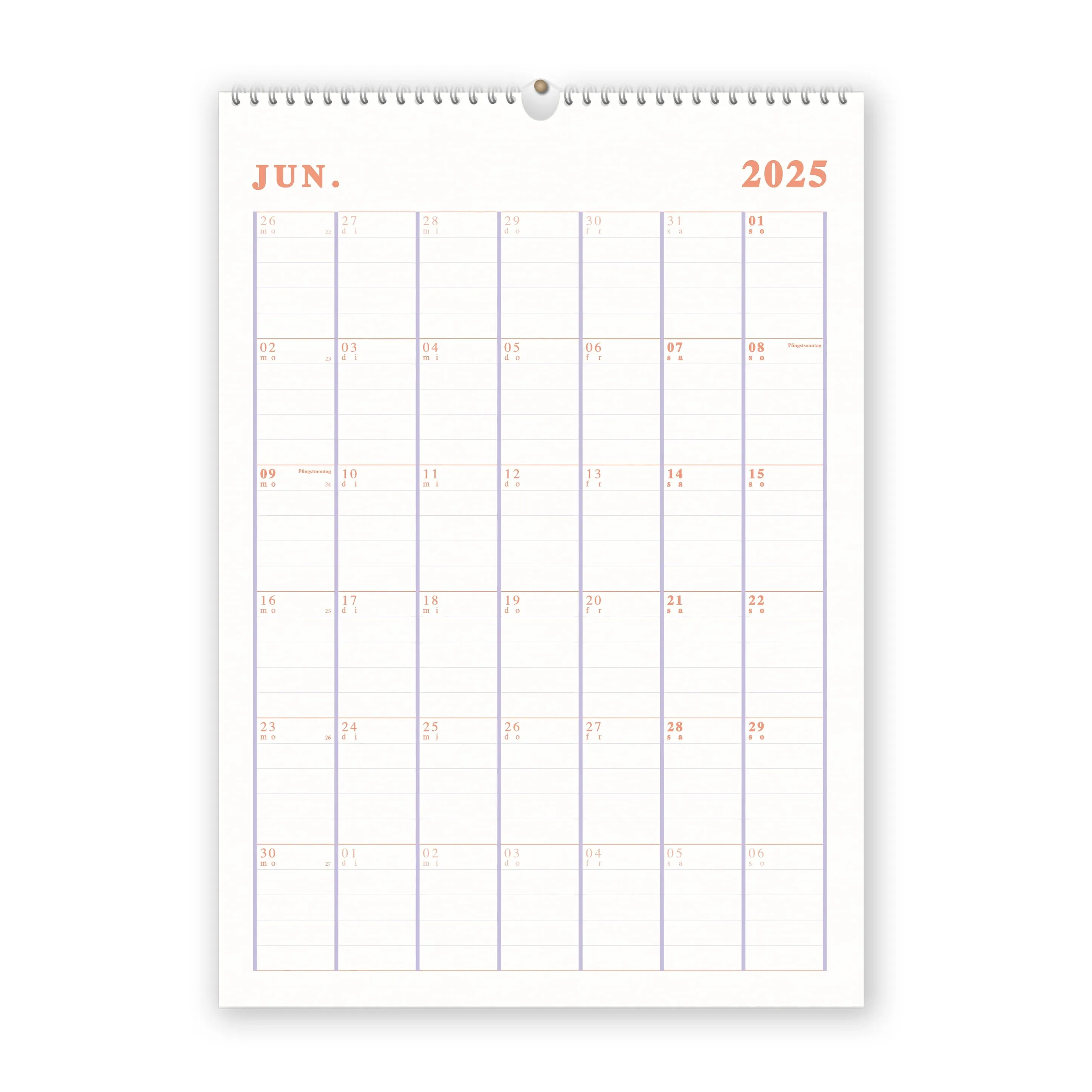 Family Calender A3 - PEACH 2025