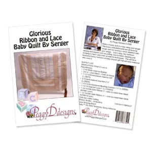 Glorious Ribbon & Lace Baby Quilt by Peggy Dilbone