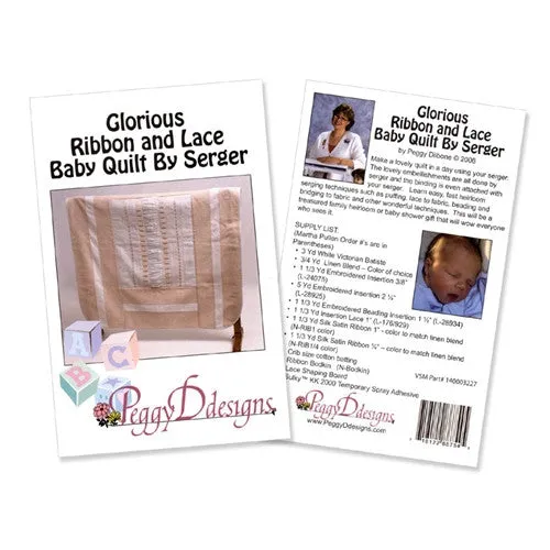 Glorious Ribbon & Lace Baby Quilt by Peggy Dilbone