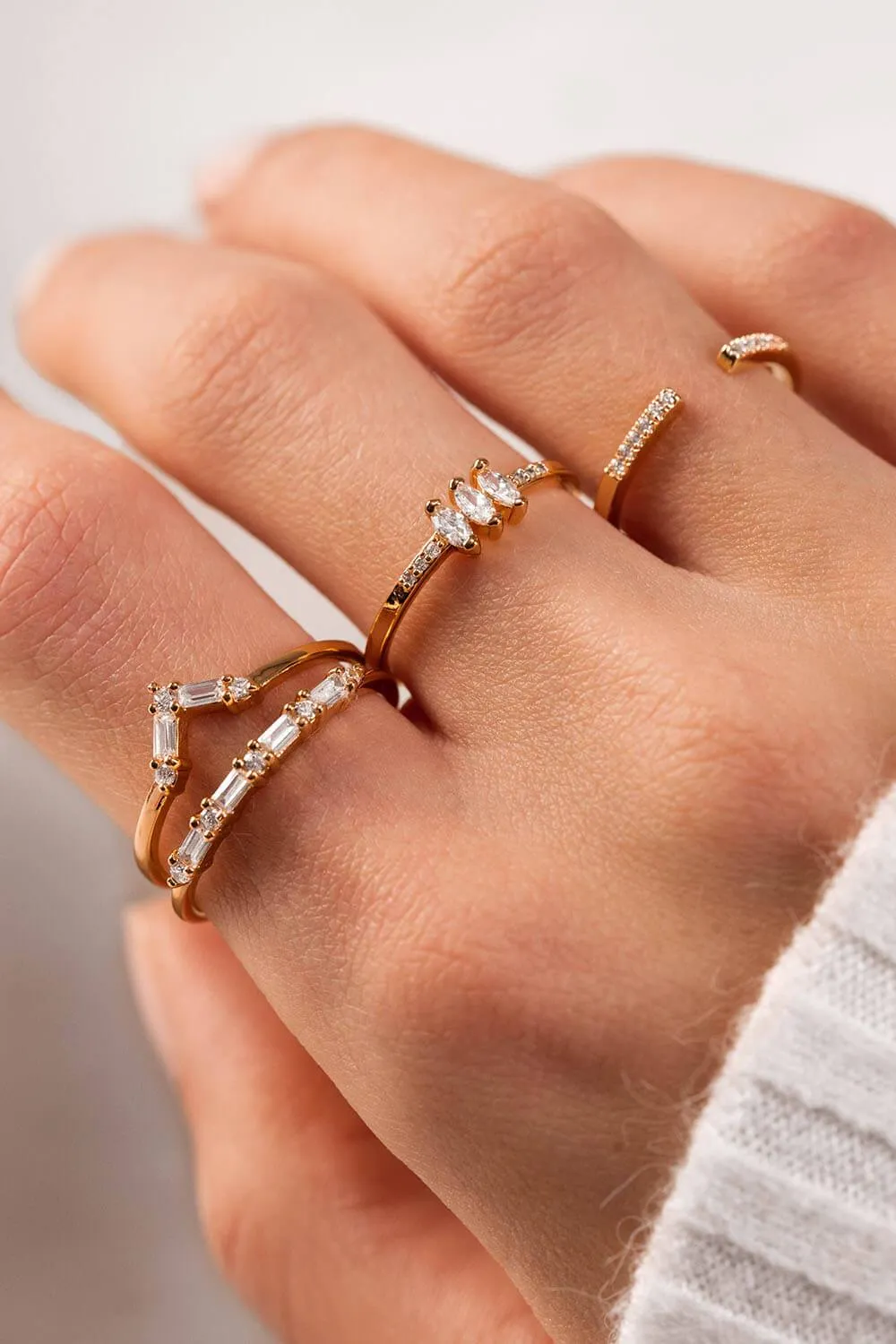 Marquise Ring 18K Gold Plated
