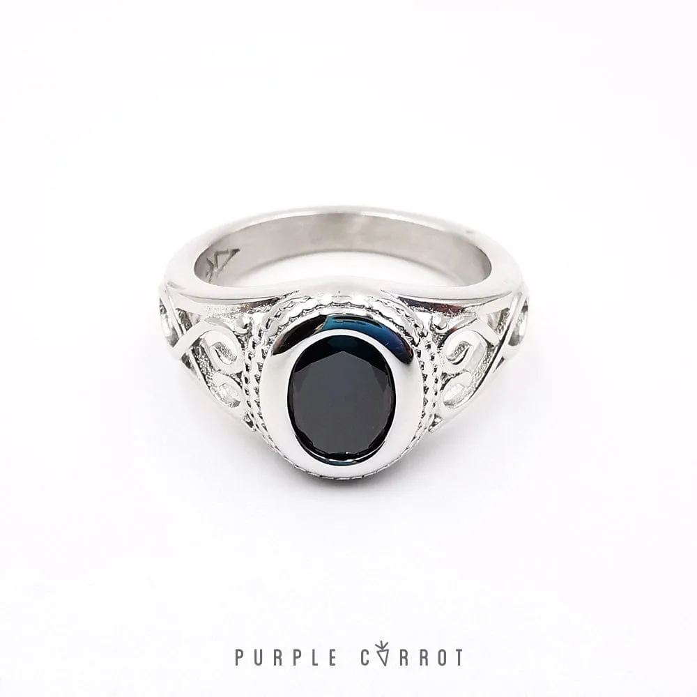 Nicole Vintage Oval Stone Ring