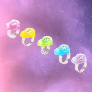 Rainbow Care Bears Resin Ring Set