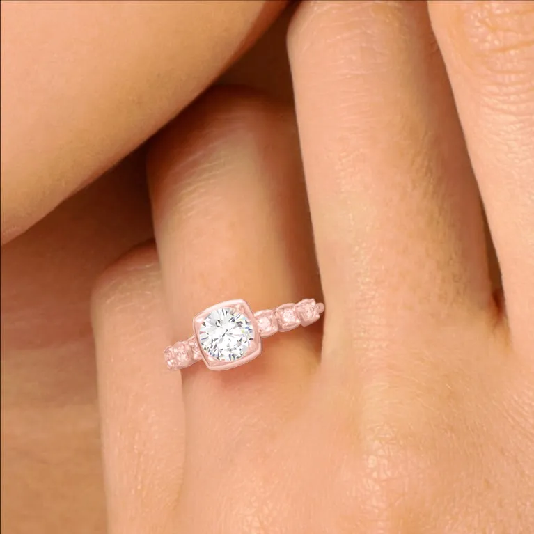 Round Custom Gemstone Promise Ring