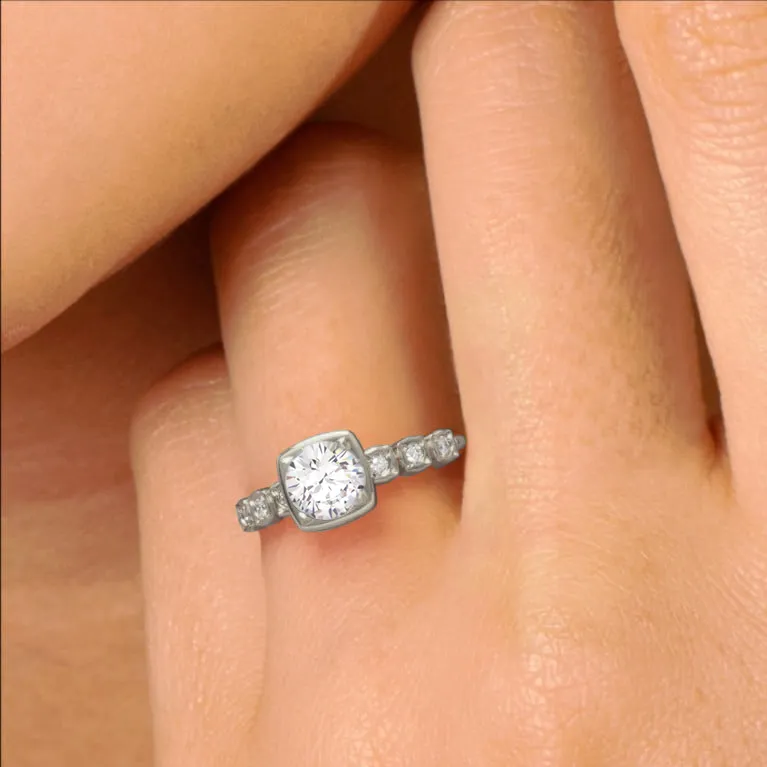 Round Custom Gemstone Promise Ring