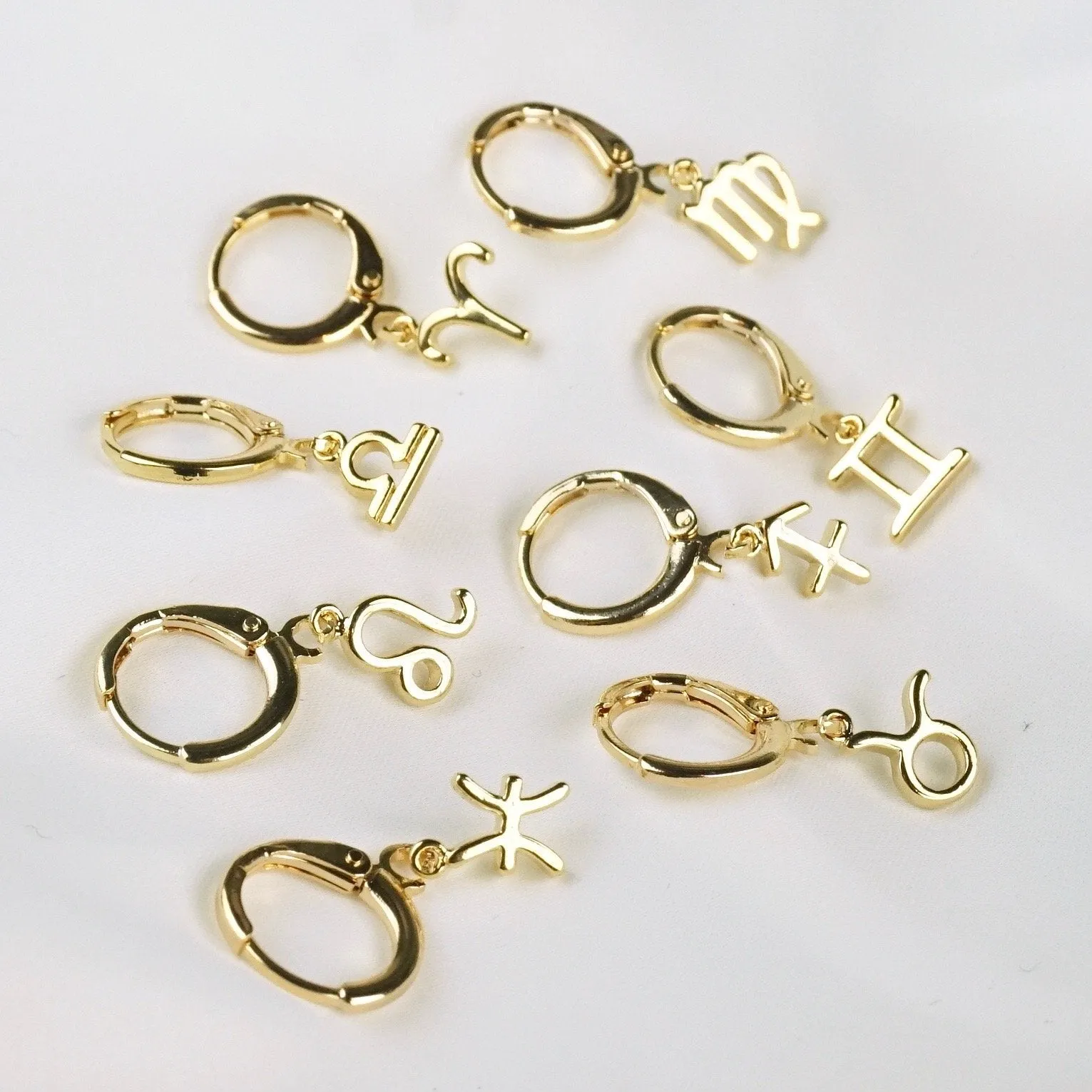 Silver Star Sign Earring