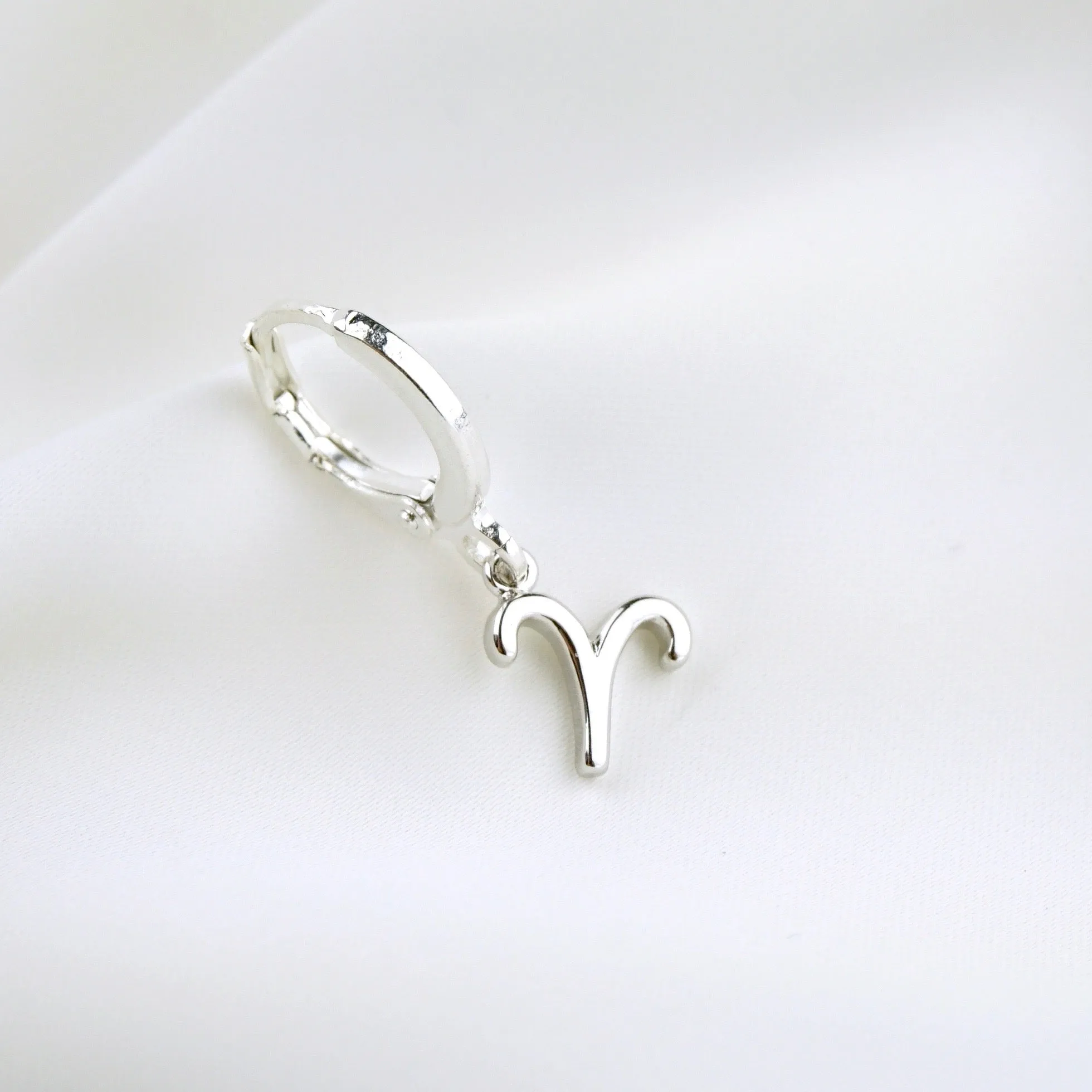 Silver Star Sign Earring