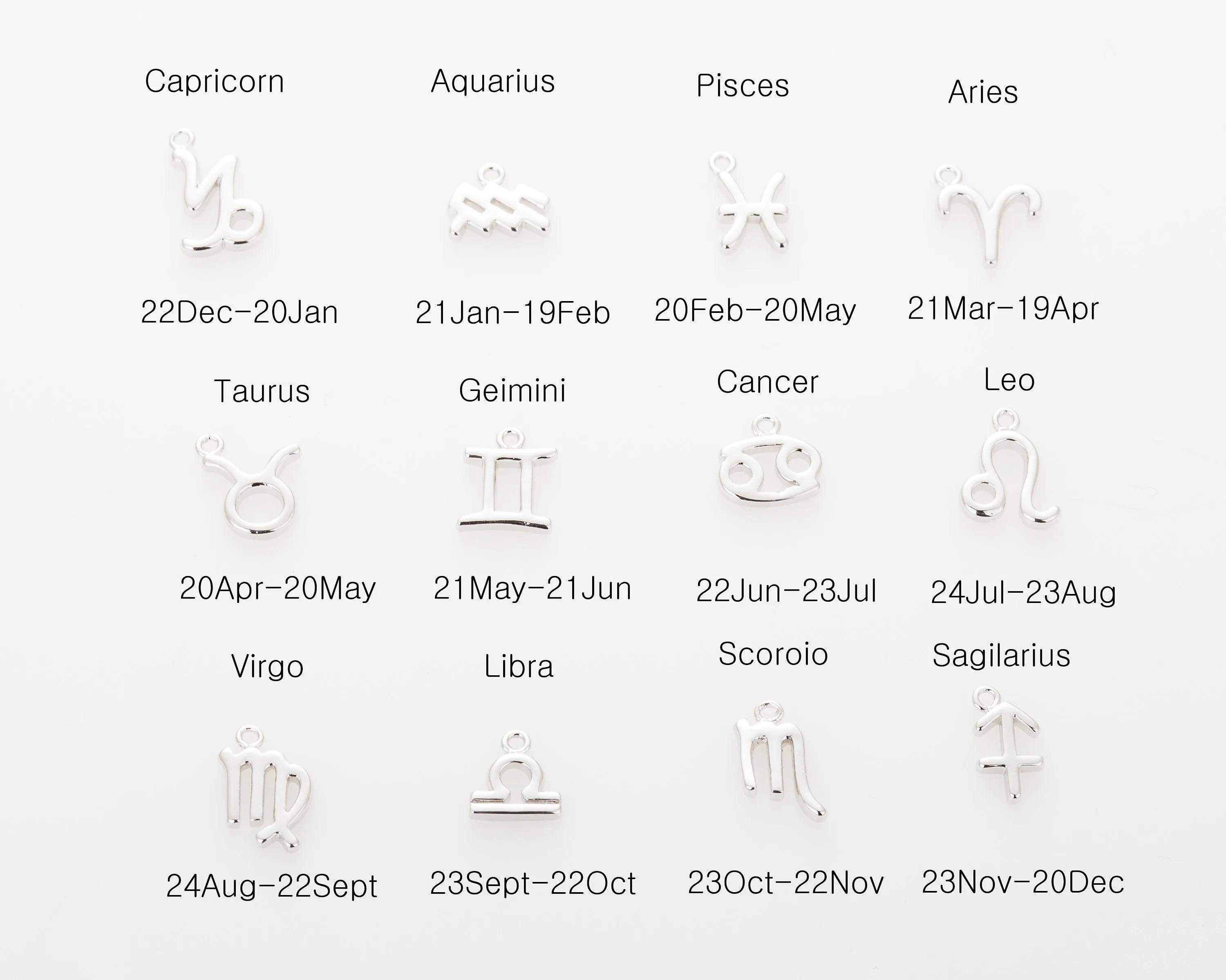 Silver Star Sign Earring