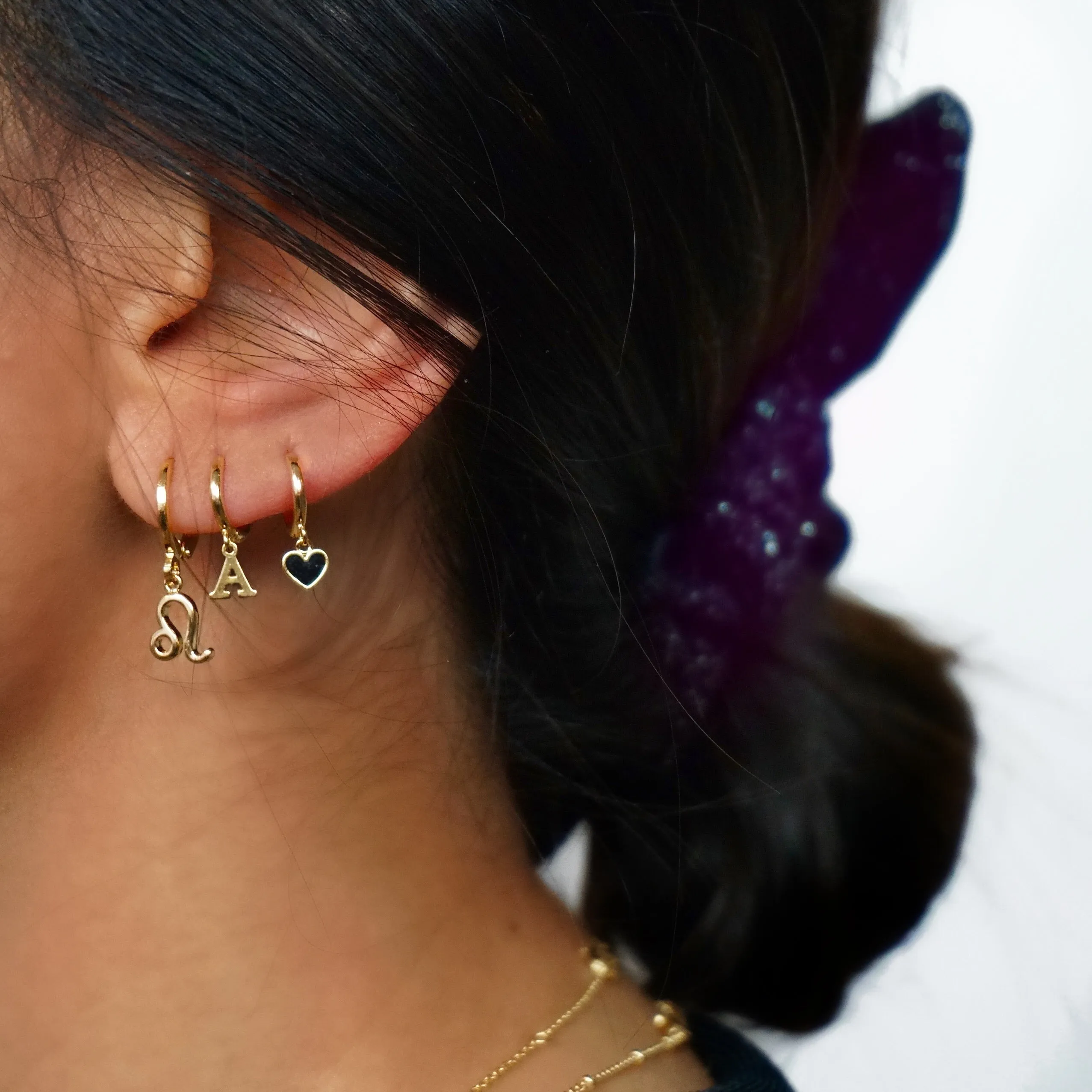 Silver Star Sign Earring
