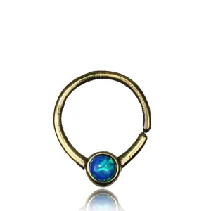 Umika Septum Ring - Opal - Brass