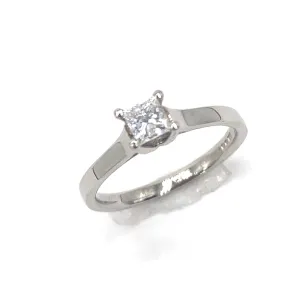 Women’s Platinum Natural Diamond Solitaire Ring-0.35ct
